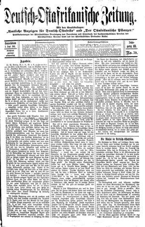 Deutsch-Ostafrikanische Zeitung vom 02.09.1911