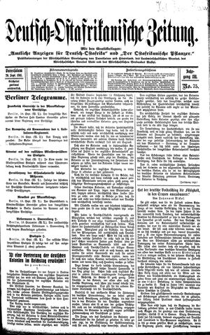 Deutsch-Ostafrikanische Zeitung vom 20.09.1911