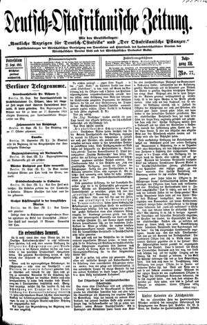 Deutsch-Ostafrikanische Zeitung on Sep 27, 1911