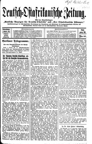 Deutsch-Ostafrikanische Zeitung vom 07.10.1911