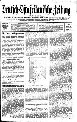 Deutsch-Ostafrikanische Zeitung vom 21.10.1911
