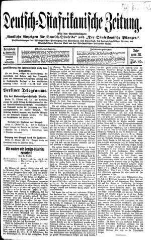 Deutsch-Ostafrikanische Zeitung vom 25.10.1911