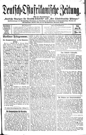 Deutsch-Ostafrikanische Zeitung vom 08.11.1911