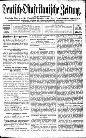 Deutsch-Ostafrikanische Zeitung vom 15.11.1911