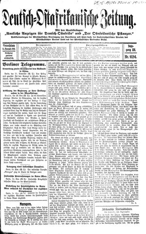Deutsch-Ostafrikanische Zeitung vom 25.11.1911