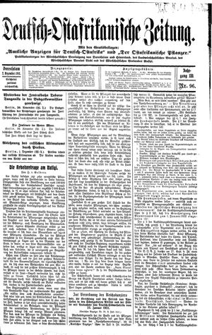 Deutsch-Ostafrikanische Zeitung on Dec 2, 1911