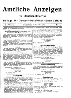 Deutsch-Ostafrikanische Zeitung vom 07.12.1911