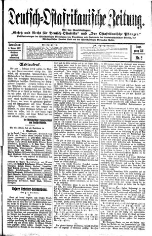 Deutsch-Ostafrikanische Zeitung vom 06.01.1912