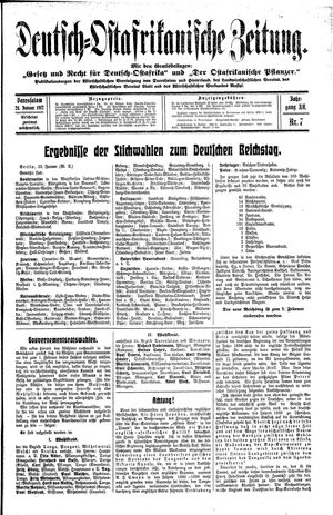Deutsch-Ostafrikanische Zeitung vom 24.01.1912