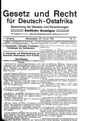 Deutsch-Ostafrikanische Zeitung vom 24.01.1912