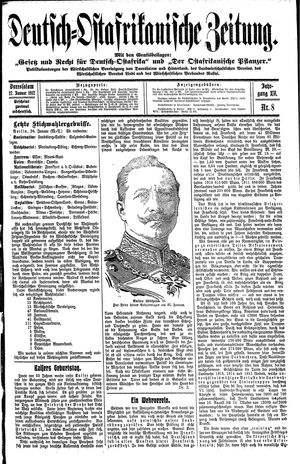 Deutsch-Ostafrikanische Zeitung on Jan 27, 1912