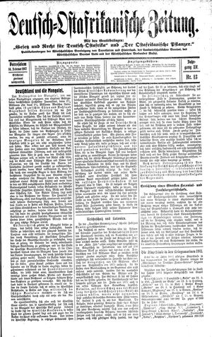 Deutsch-Ostafrikanische Zeitung vom 14.02.1912