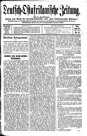 Deutsch-Ostafrikanische Zeitung vom 06.03.1912