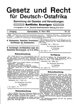 Deutsch-Ostafrikanische Zeitung on Mar 9, 1912