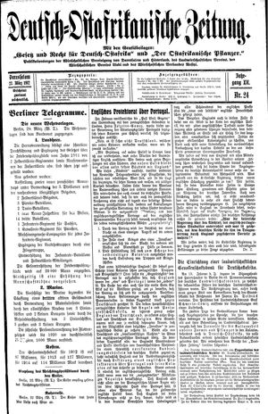 Deutsch-Ostafrikanische Zeitung on Mar 23, 1912