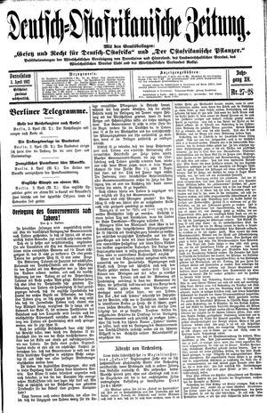 Deutsch-Ostafrikanische Zeitung vom 03.04.1912
