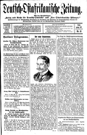 Deutsch-Ostafrikanische Zeitung on Apr 17, 1912