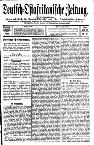 Deutsch-Ostafrikanische Zeitung vom 20.04.1912