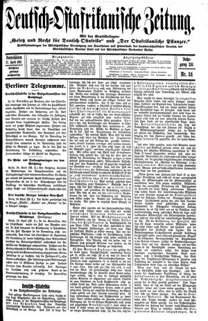 Deutsch-Ostafrikanische Zeitung vom 27.04.1912