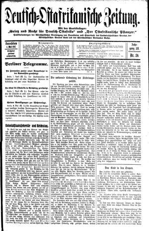 Deutsch-Ostafrikanische Zeitung on May 4, 1912