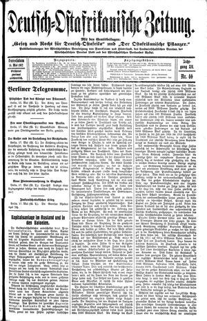 Deutsch-Ostafrikanische Zeitung vom 18.05.1912