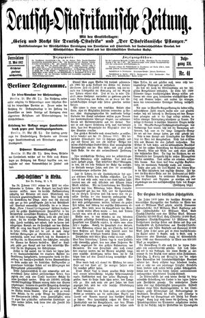 Deutsch-Ostafrikanische Zeitung vom 22.05.1912