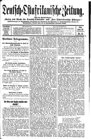 Deutsch-Ostafrikanische Zeitung vom 05.06.1912