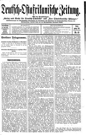 Deutsch-Ostafrikanische Zeitung vom 15.06.1912