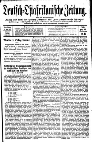 Deutsch-Ostafrikanische Zeitung vom 19.06.1912