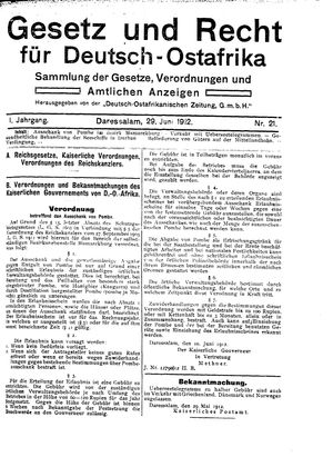 Deutsch-Ostafrikanische Zeitung vom 29.06.1912