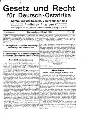Deutsch-Ostafrikanische Zeitung on Jul 20, 1912