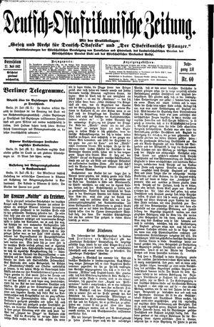Deutsch-Ostafrikanische Zeitung vom 27.07.1912