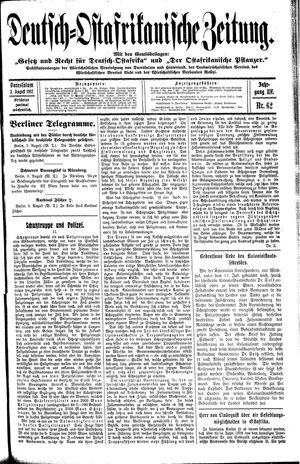 Deutsch-Ostafrikanische Zeitung on Aug 3, 1912