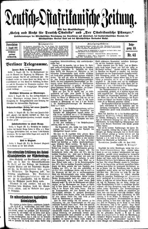 Deutsch-Ostafrikanische Zeitung vom 07.08.1912