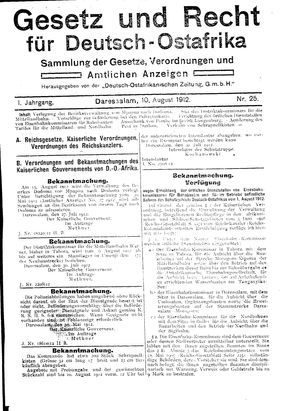 Deutsch-Ostafrikanische Zeitung vom 10.08.1912