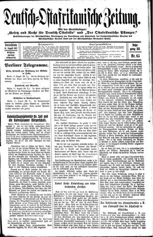 Deutsch-Ostafrikanische Zeitung vom 14.08.1912