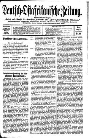 Deutsch-Ostafrikanische Zeitung on Aug 17, 1912