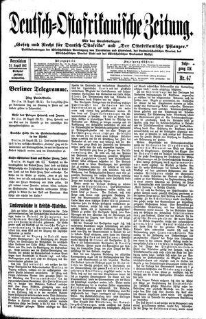 Deutsch-Ostafrikanische Zeitung on Aug 21, 1912