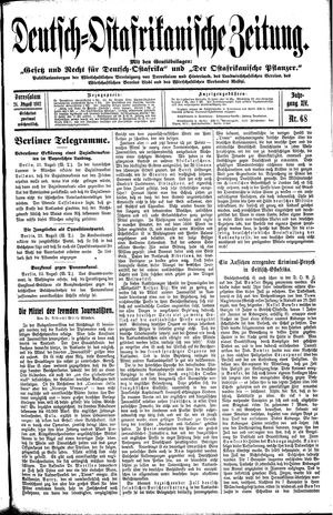 Deutsch-Ostafrikanische Zeitung vom 24.08.1912
