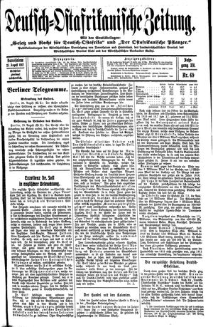 Deutsch-Ostafrikanische Zeitung vom 28.08.1912