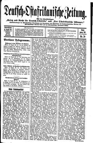 Deutsch-Ostafrikanische Zeitung on Aug 31, 1912