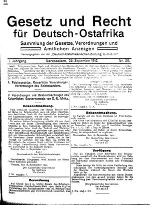 Deutsch-Ostafrikanische Zeitung on Sep 25, 1912