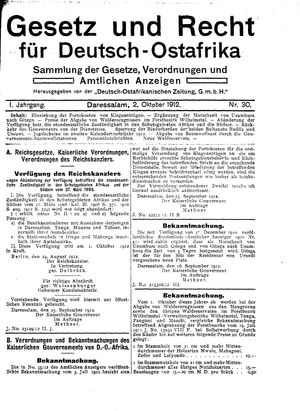 Deutsch-Ostafrikanische Zeitung vom 02.10.1912