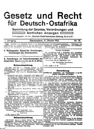 Deutsch-Ostafrikanische Zeitung vom 09.10.1912