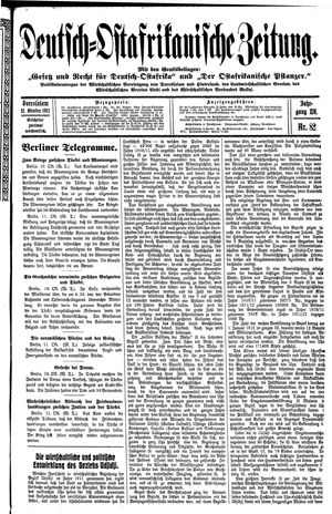 Deutsch-Ostafrikanische Zeitung vom 12.10.1912