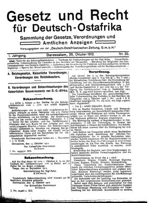Deutsch-Ostafrikanische Zeitung vom 26.10.1912