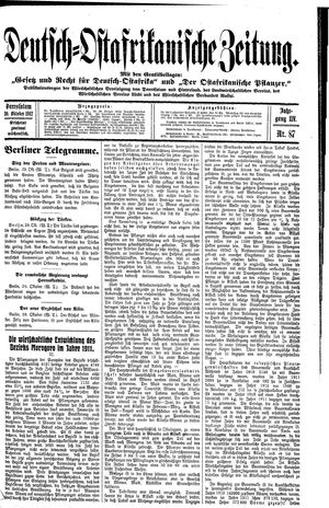 Deutsch-Ostafrikanische Zeitung vom 30.10.1912