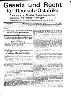 Deutsch-Ostafrikanische Zeitung vom 02.11.1912