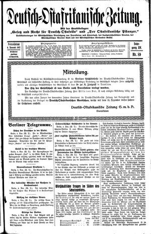 Deutsch-Ostafrikanische Zeitung vom 06.11.1912