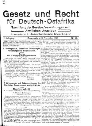 Deutsch-Ostafrikanische Zeitung vom 06.11.1912